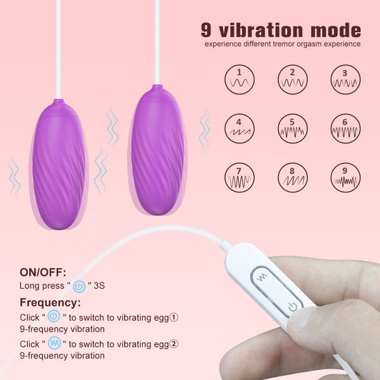 WEEZING Double Head Vibrating Egg 9 Function* Purple