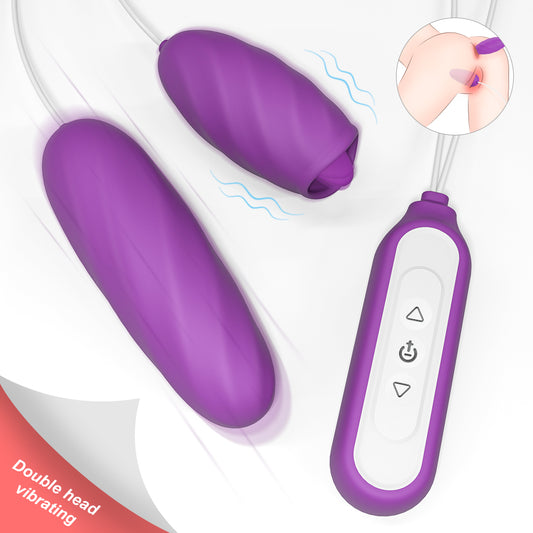 LYCORIS 9 Thrusting & Vibrating Bullet Stimulator Tongue Licking Modes*Purple