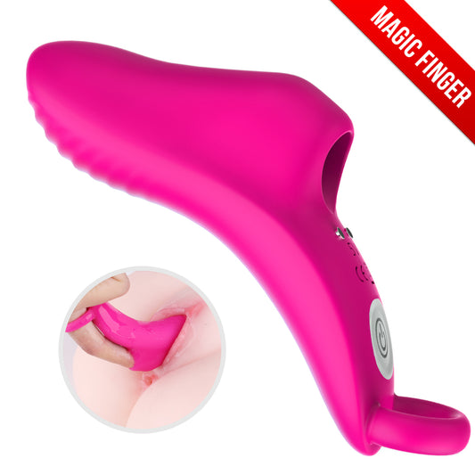 OMG Rechargeable Waterproof Finger Vibrator*Rose