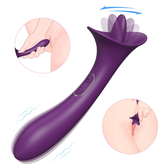 TARA Rechargeable G-Kiss G-Spot and Clitoral Vibrator*Purple