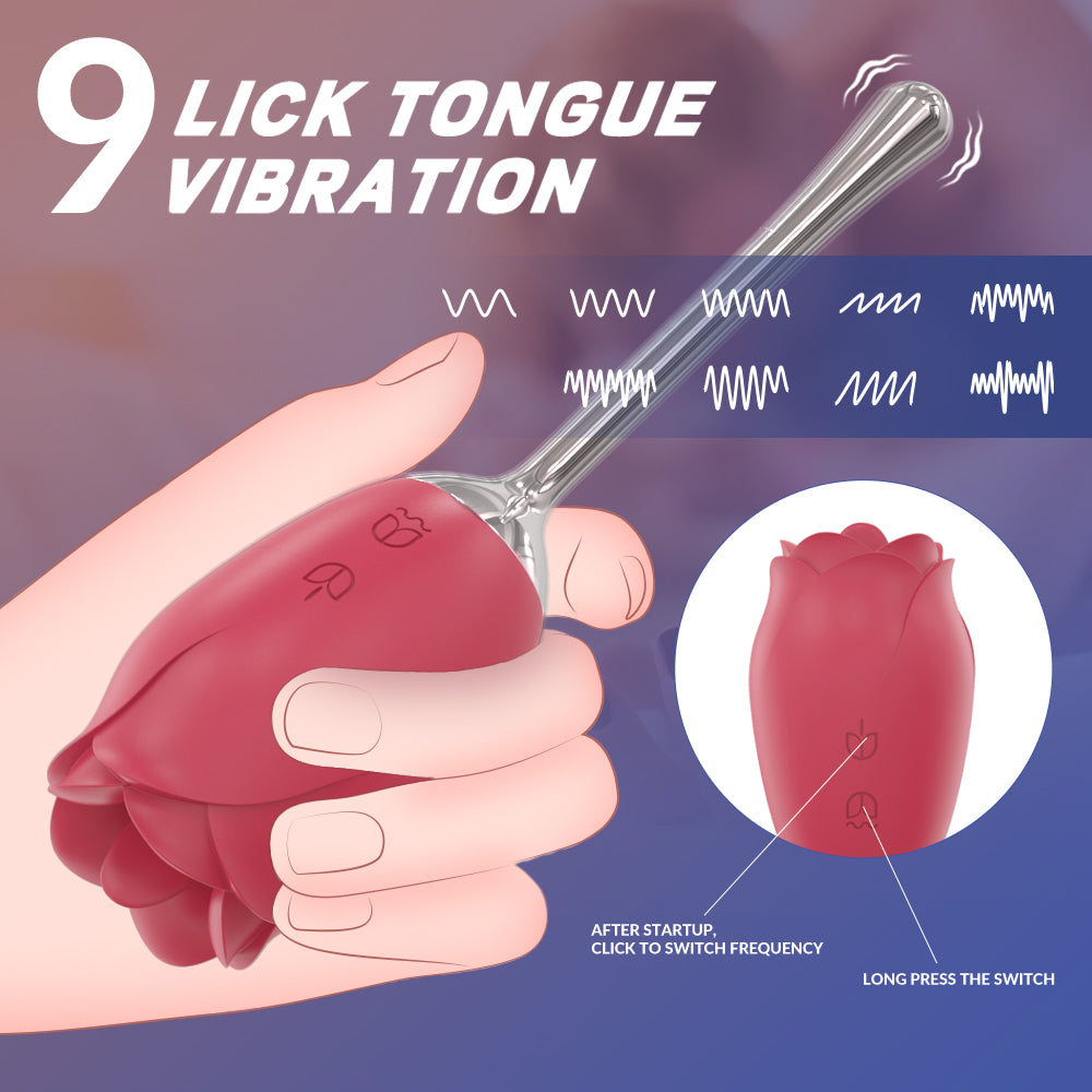SUCCUBUS Rose Tongue Licking Vibrator*Rose