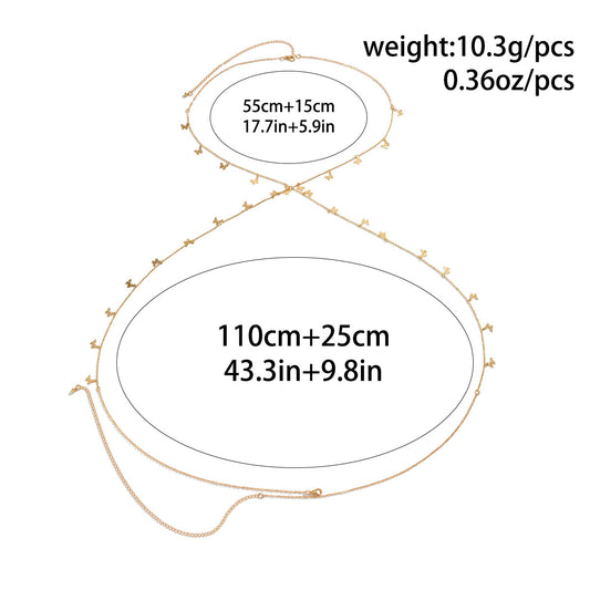 Fashion Simple Star Detail Sexy Bra Belly Body Chain