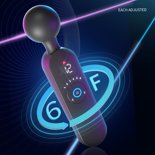 ARES 12 Functions 6 Level Intensity Massage Wand Warm Head Extra Quite