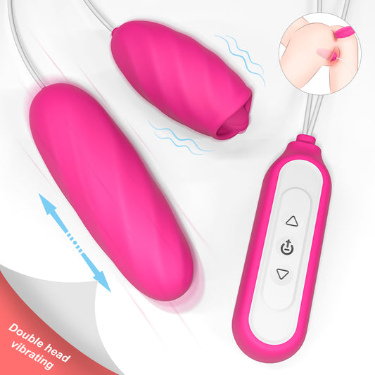LYCORIS 9 Thrusting & Vibrating Bullet Stimulator Tongue Licking Modes*Rose