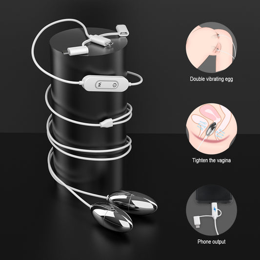 COBRA Bullet Double Vibrating Egg Phone Output*White