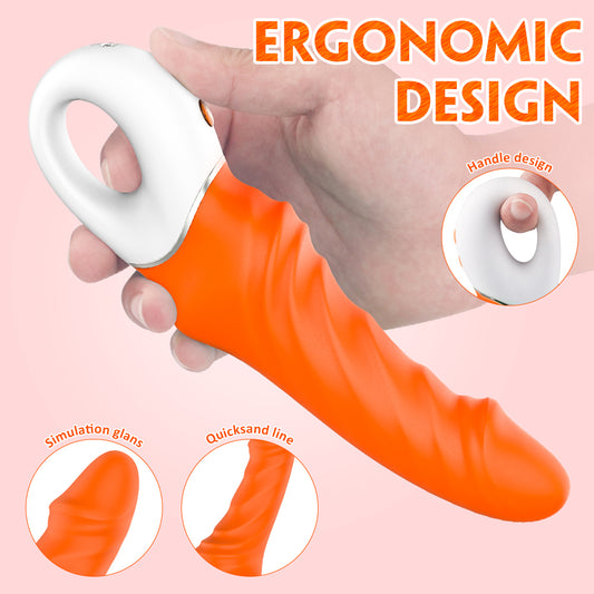 TORNADO Curve Rechargeable Silicone G-Spot Vibrator*Orange