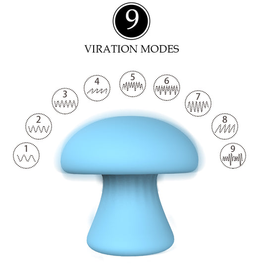 MUSHROOM Wireless Control Massage Vibrator 9 Vibrating Patterns *Blue