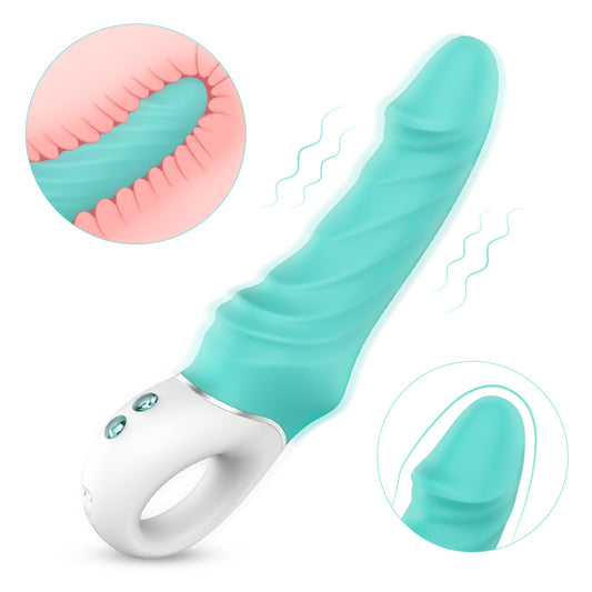 TORNADO Curve Rechargeable Silicone G-Spot Vibrator*Tiffany Blue