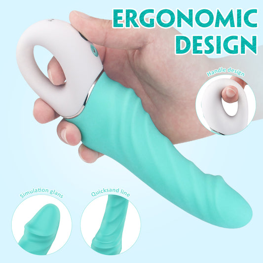 TORNADO Curve Rechargeable Silicone G-Spot Vibrator*Tiffany Blue