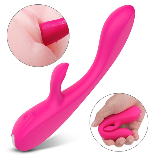 INSTINCT Ergonomic Silicone Rabbit Vibrator*Rose