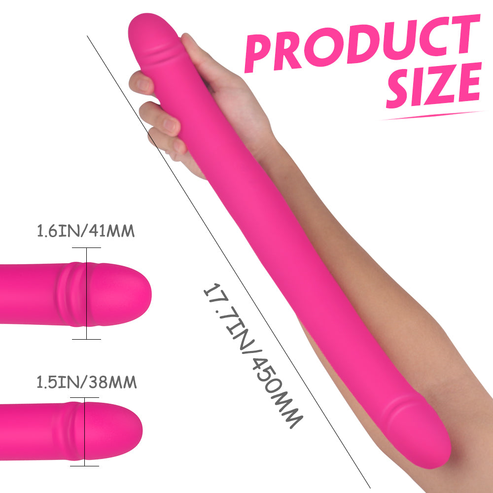 BARNETT Remote Control Dual Dildo Thrusting Couple's Vibrator*Rose