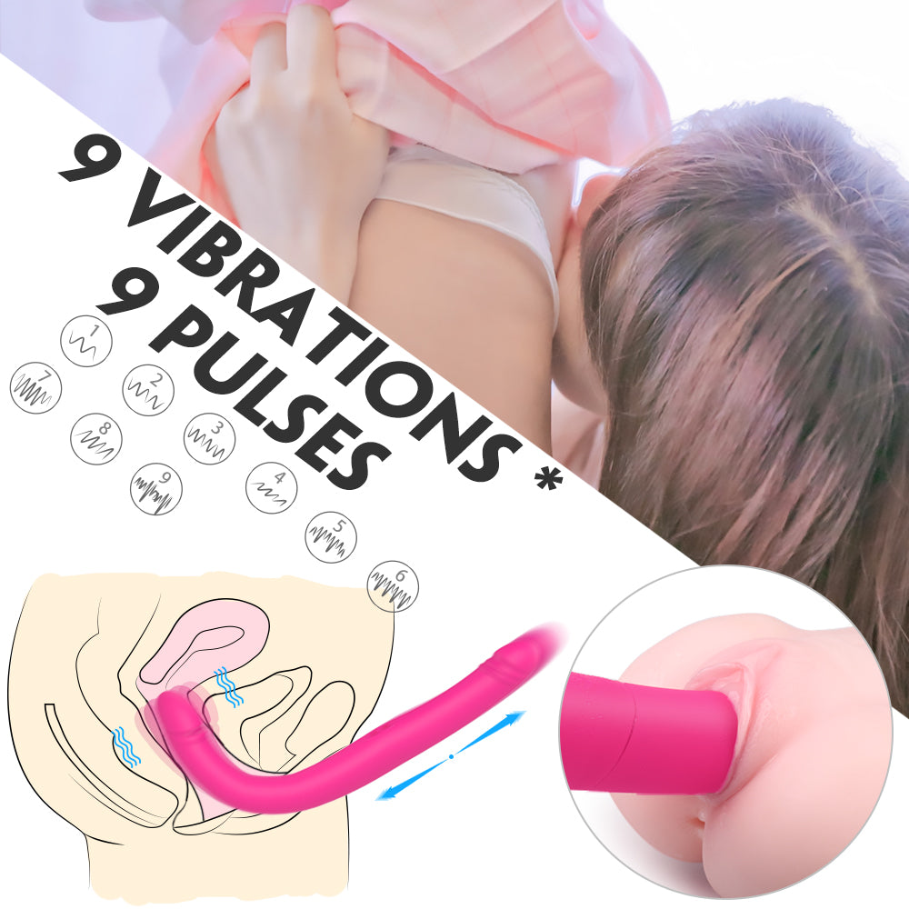 BARNETT Remote Control Dual Dildo Thrusting Couple's Vibrator*Rose