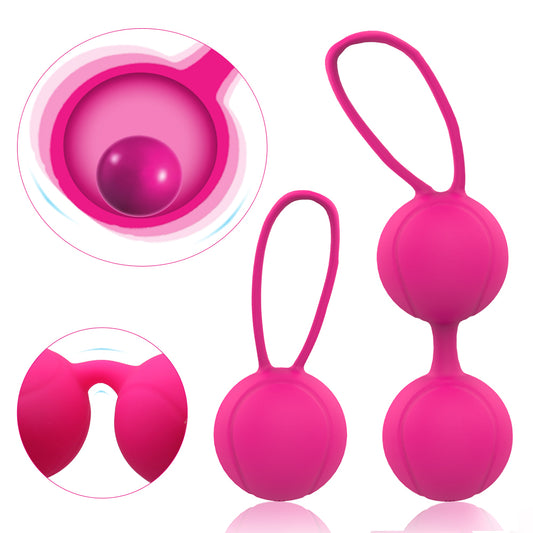 LOVER Kegel Strength Exercise Silicone Jiggle Ball Set*Rose