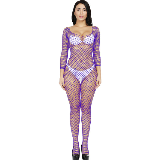 ROLAND Fishnet Crotchless Baby Bodystocking*Purple