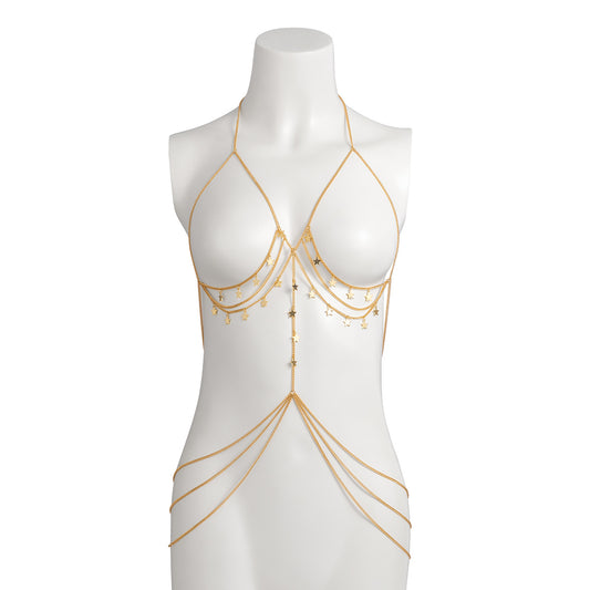 Fashion Simple Star Detail Sexy Bra Belly Body Chain