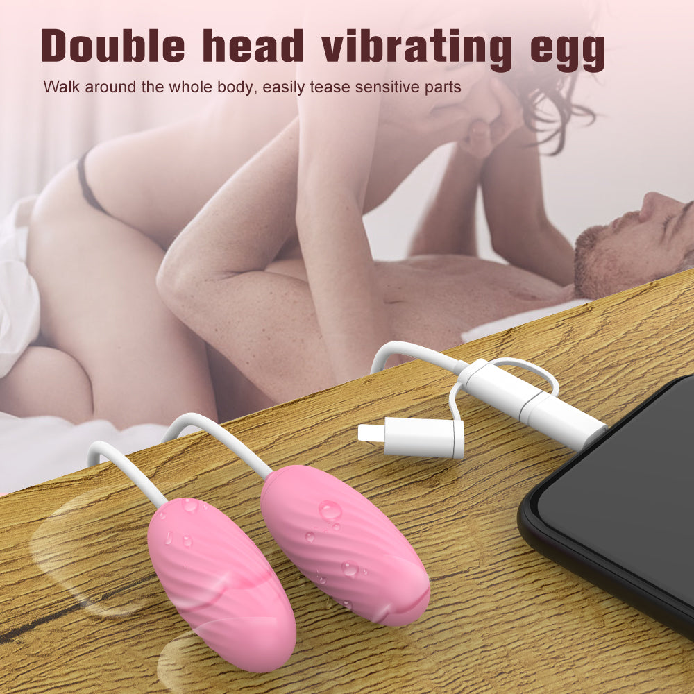 WEEZING Double Head Vibrating Egg 9 Function* Rose