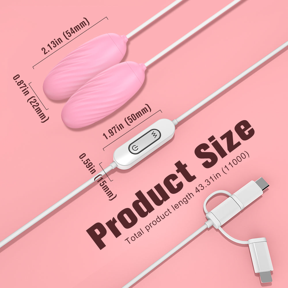 WEEZING Double Head Vibrating Egg 9 Function* Rose