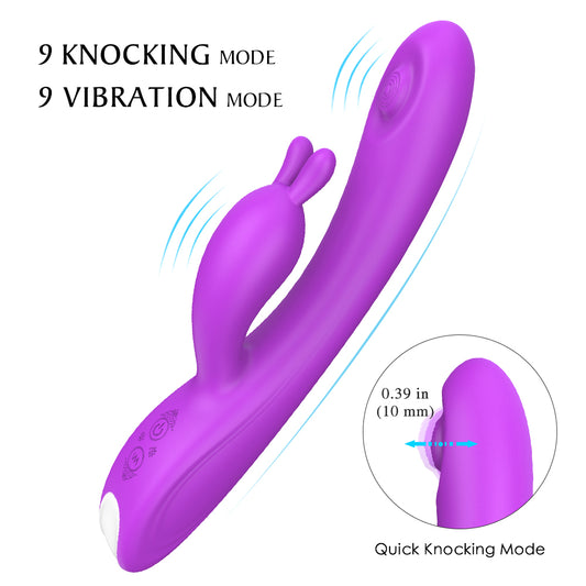 CANDY 9 Flipping Function Silicone Rabbit Vibrator*Purple