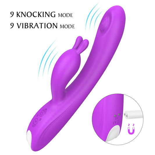 CANDY 9 Flipping Function Silicone Rabbit Vibrator*Purple