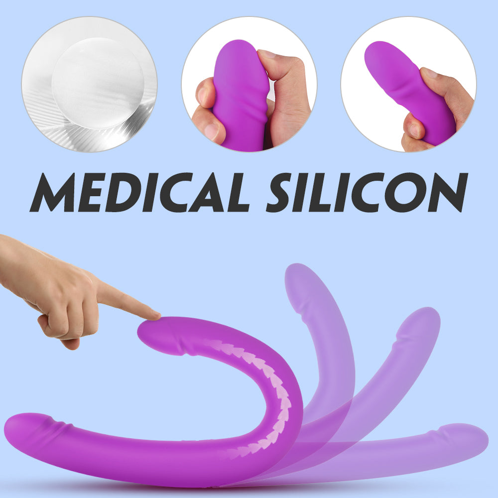 BARNETT Remote Control Dual Dildo Thrusting Couple's Vibrator*Purple