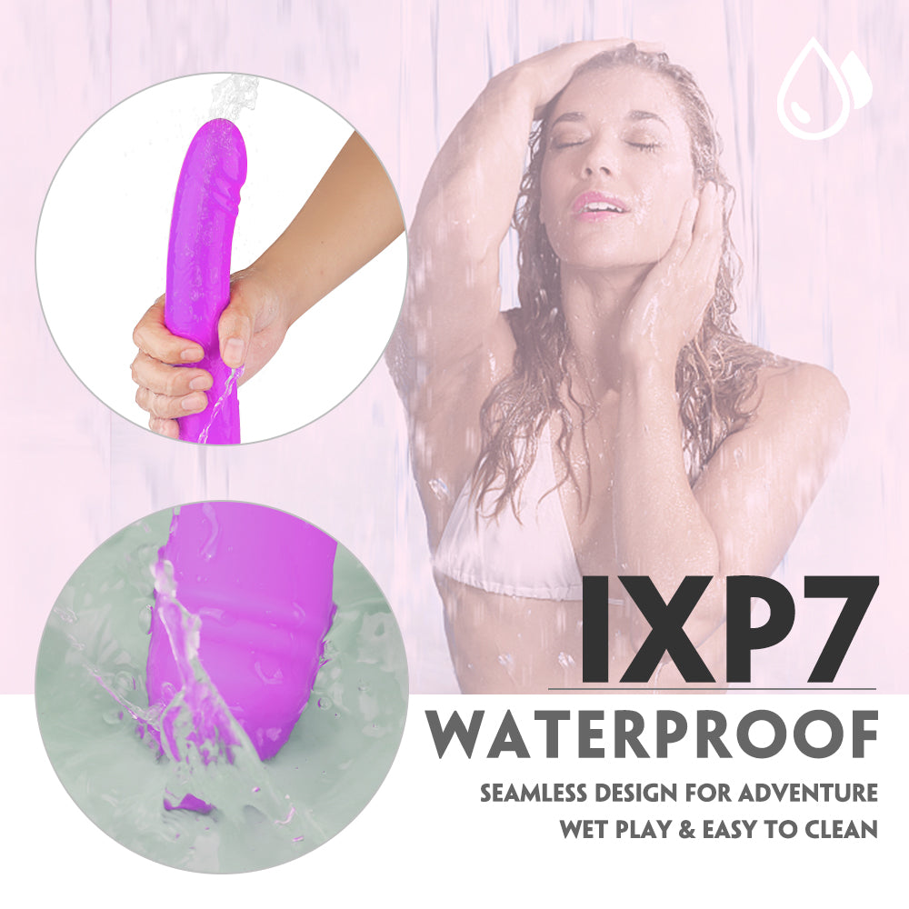 BARNETT Remote Control Dual Dildo Thrusting Couple's Vibrator*Purple