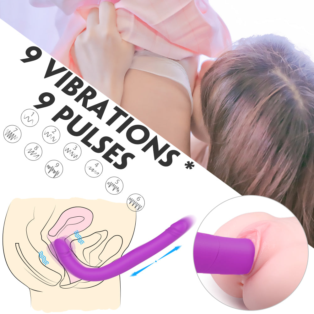 BARNETT Remote Control Dual Dildo Thrusting Couple's Vibrator*Purple