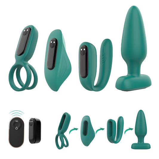 LOVE KIT Remote Control Wearable Couple's Sex Toy Kit*Green