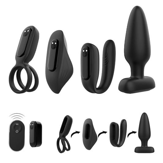 LOVE KIT Remote Control Wearable Couple's Sex Toy Kit*Black