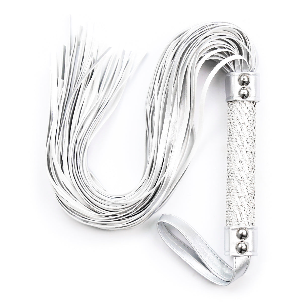 Silver Faux Leather Flogger