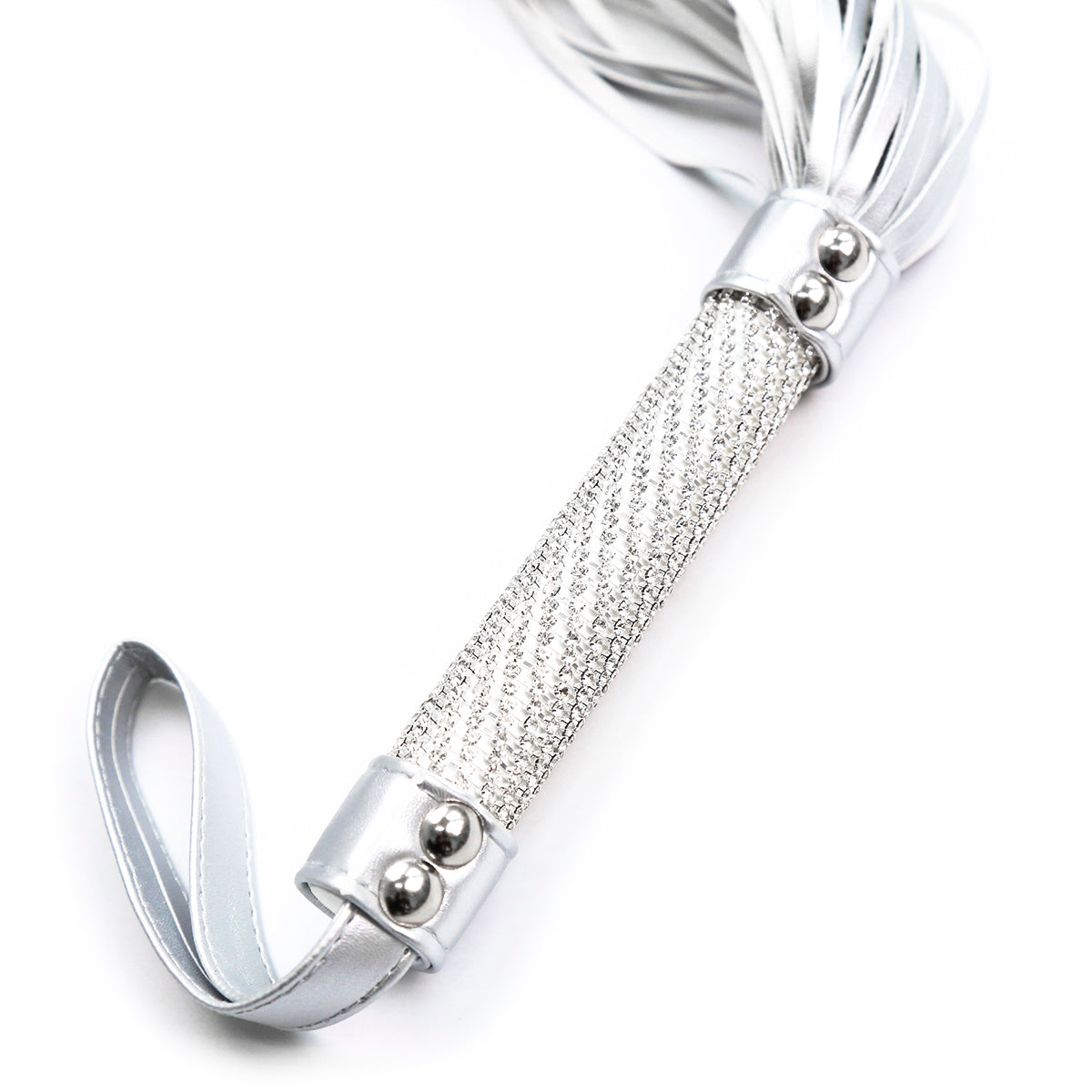 Silver Faux Leather Flogger