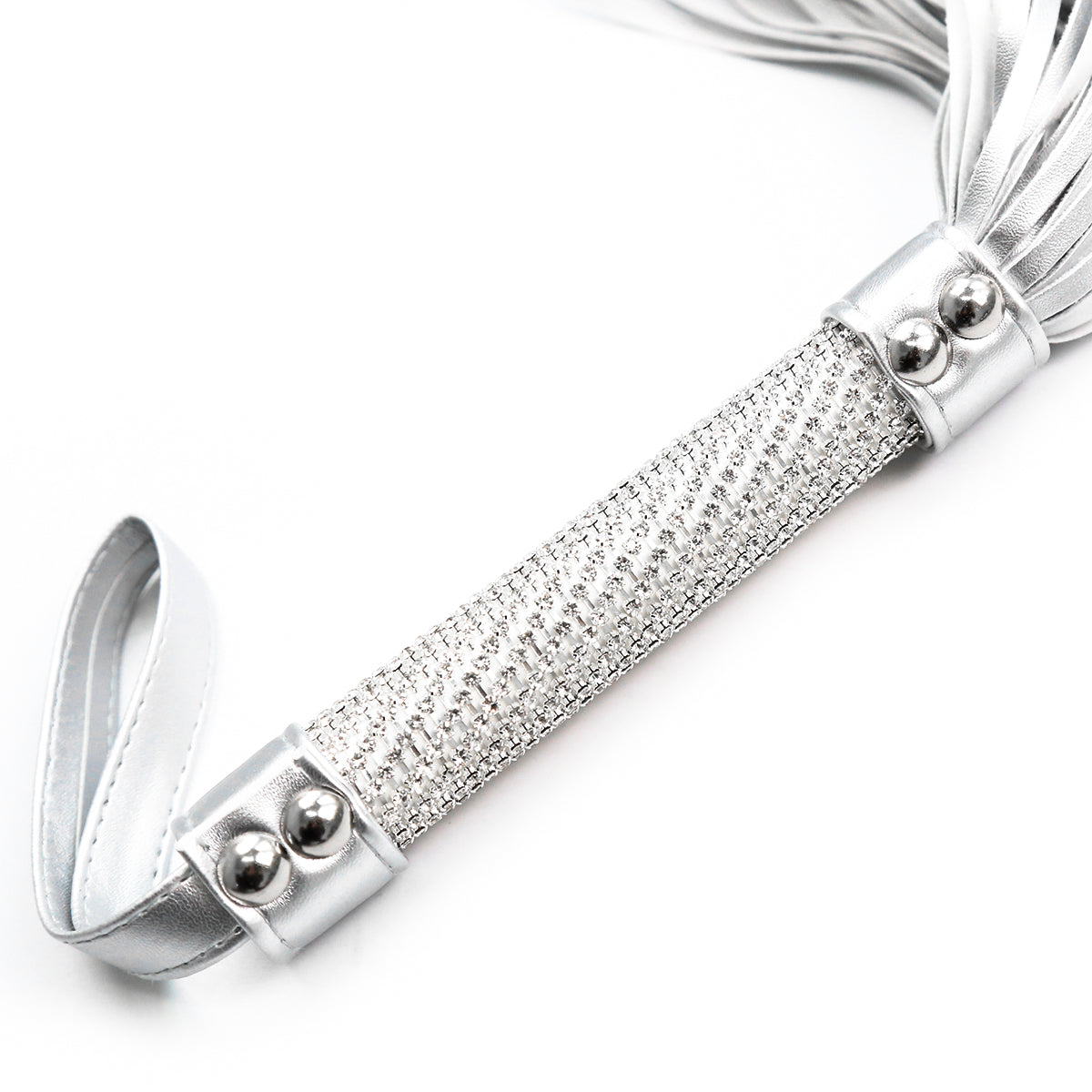Silver Faux Leather Flogger