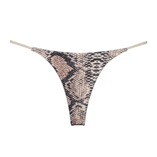 Snake Seamless Low Rise Metal Buckle G-String Panty*Size M