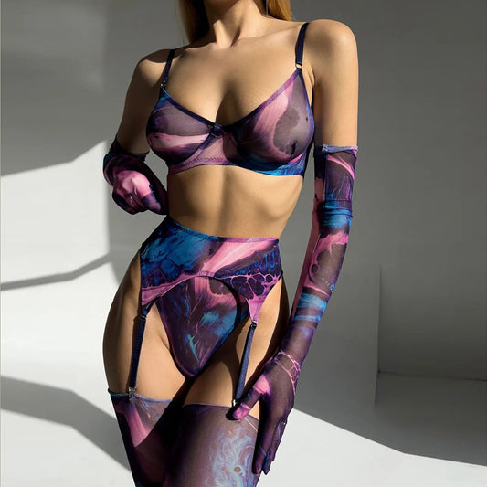 LUNA Sexy Tie Dye Lingerie Set*Size M