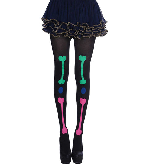 Halloween Cute Bones Pantyhose