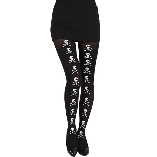 Halloween Skull Pantyhose