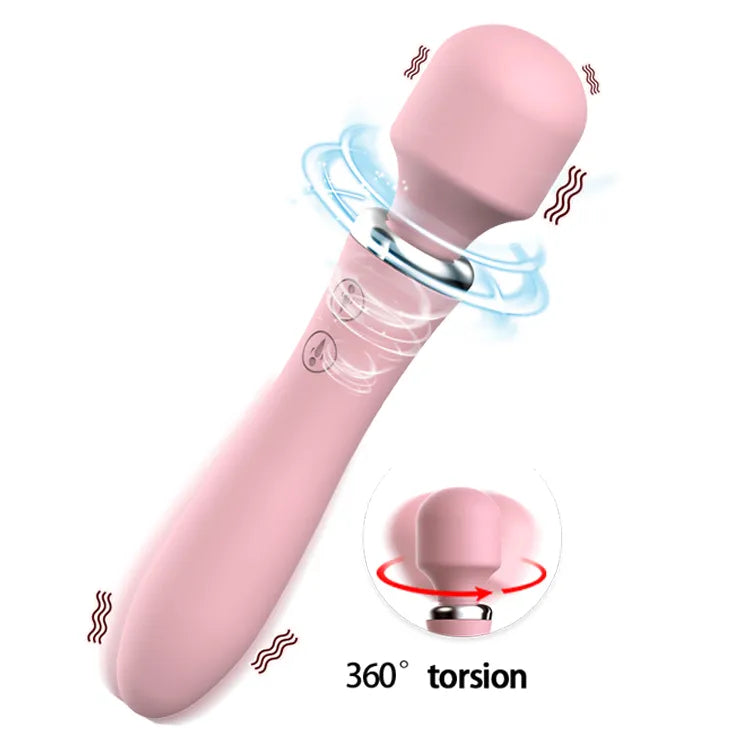 VENUS Erotic G Spot Clitoral Warming Massage Wand Vibrator - Burgundy