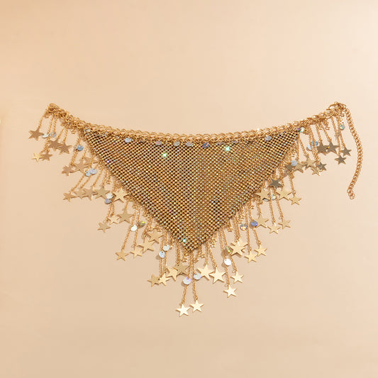 Golden Shiny Squin Rhinestone Panty