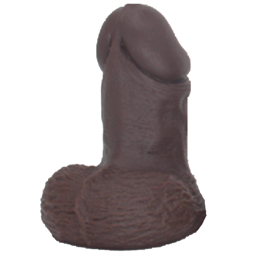 Trans Masc Silicone Dildo Dark brown 3.2 Inch
