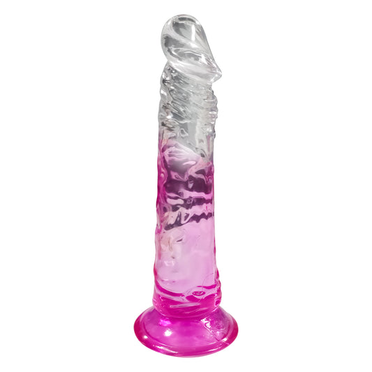 Wayne Gradient Realistic Dildo with Suction Cup 7.3 Inch - Pink