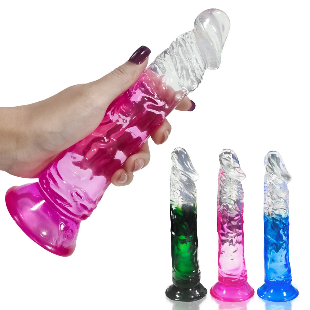 Wayne Gradient Realistic Dildo with Suction Cup 7.3 Inch - Pink